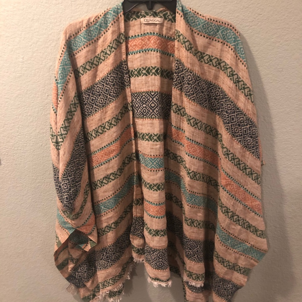 Boho poncho one size